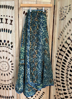 Indigo Kantha Wrap Skirt - Tribal Print