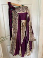 Worship Skirt | Bohemian Flowy Indian Silk Sari Wrap Skirt - Double Layer , Reversible | Free Flow Dancing Skirt