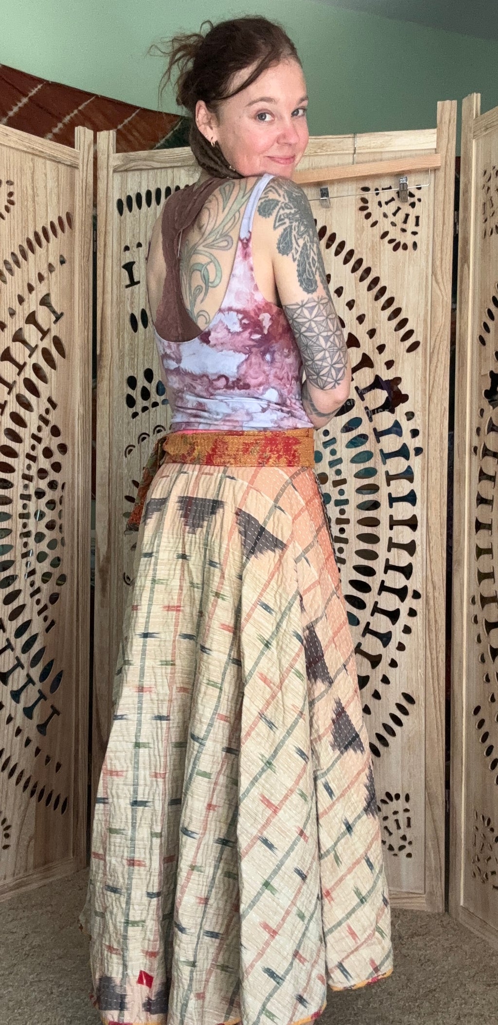 Kantha Wrap Skirt