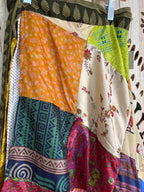 Patchwork Sari Silk Wrap Skirt