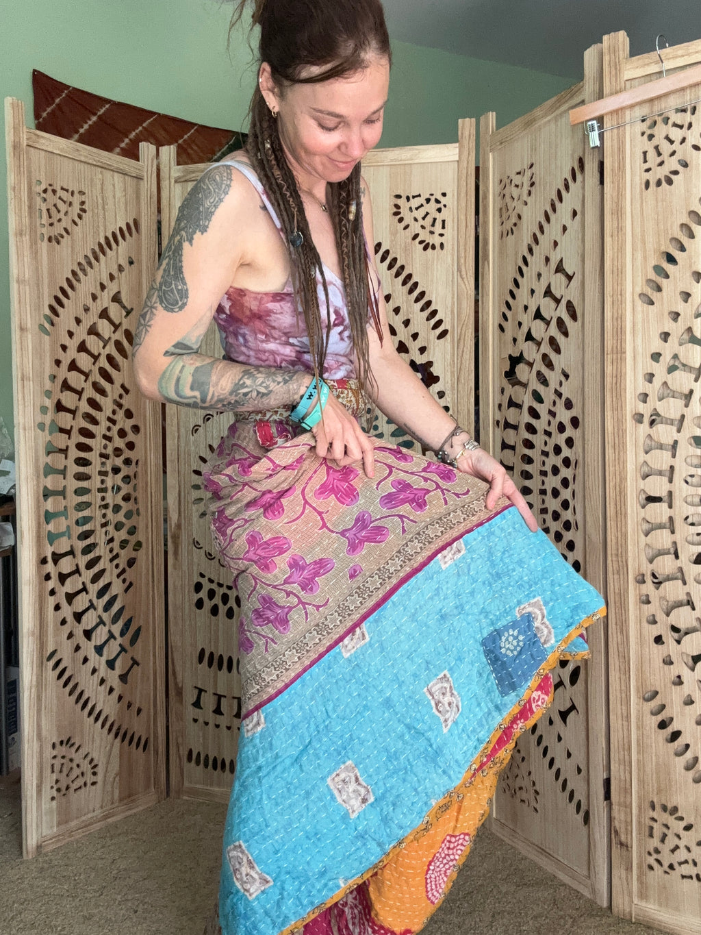Kantha Wrap Skirt