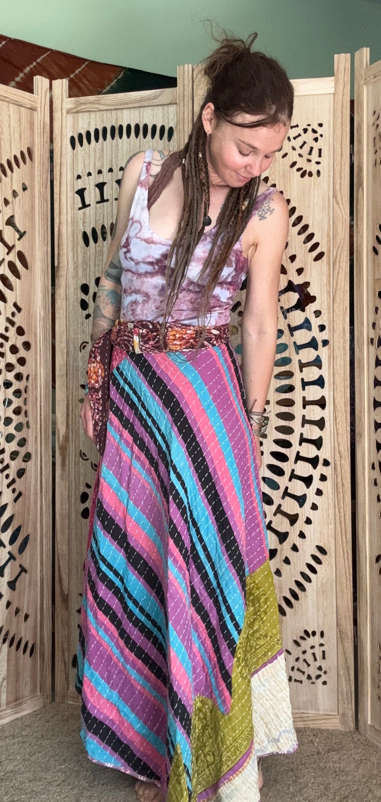 Kantha Wrap Skirt
