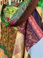 Patchwork Sari Silk Wrap Skirt