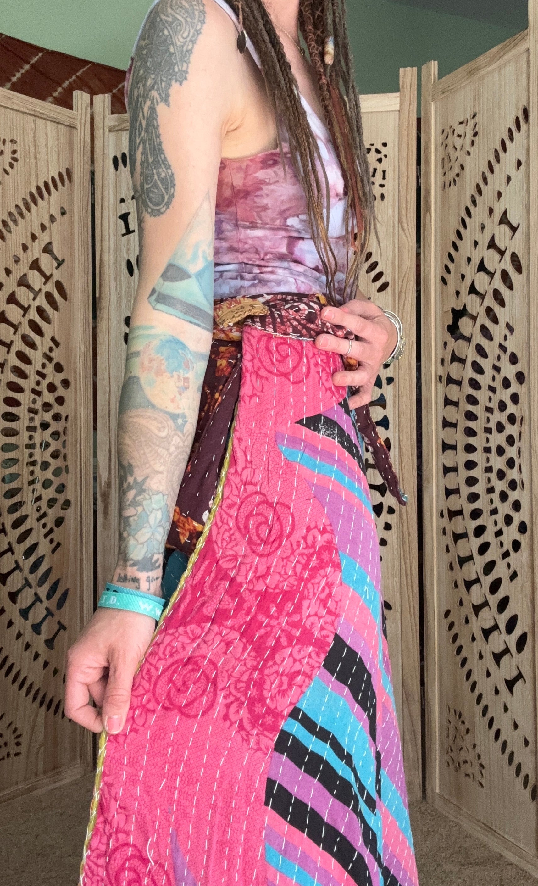 Kantha Wrap Skirt