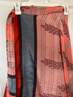 Warfare Worship Skirt | Bohemian Flowy Indian Silk Sari Wrap Skirt - Double Layer , Reversible | Free Flow Dancing Skirt