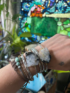 Raw Moonstone Cuff
