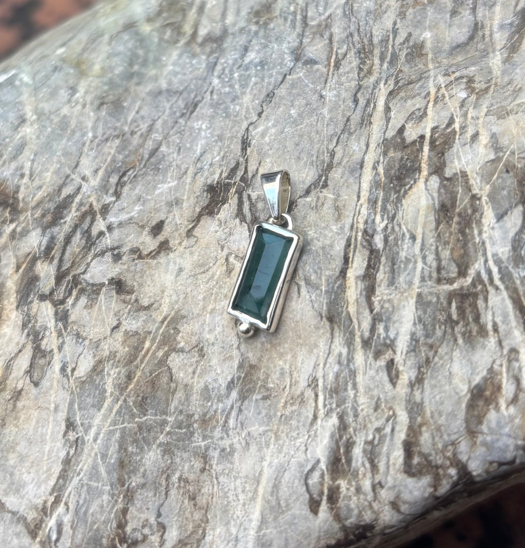Blue Tourmaline Solid Sterling 925 Silver Necklace