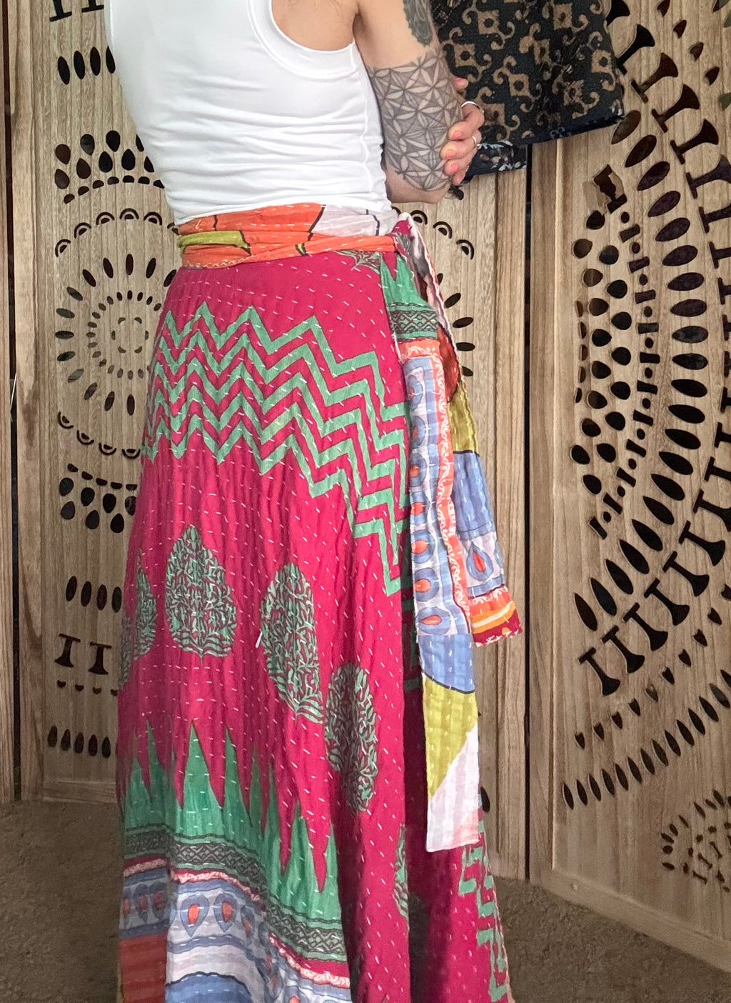 Kantha Wrap Skirt