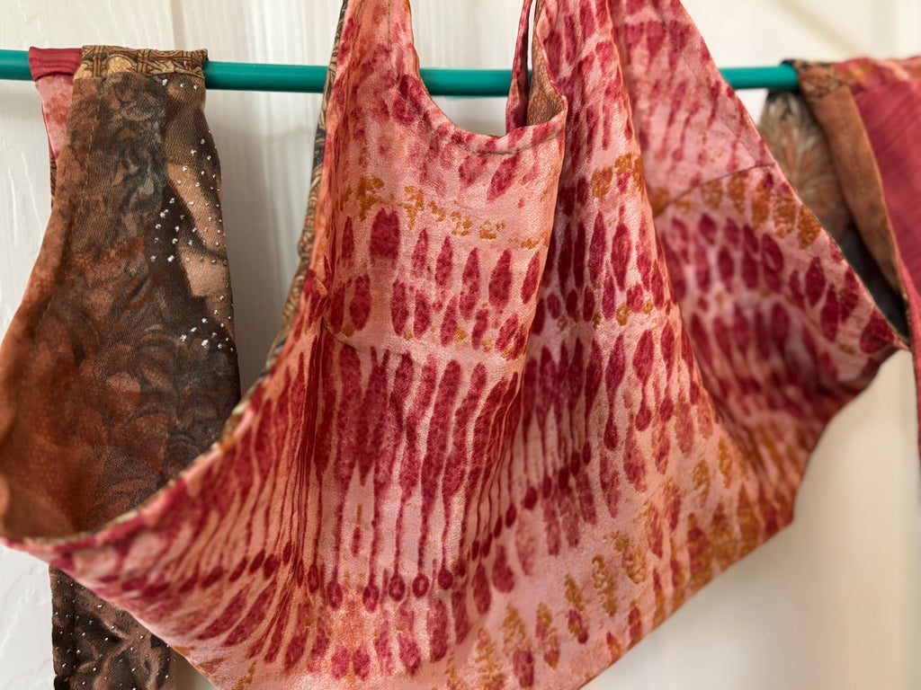 Sari Silk Double Sided Crop Top