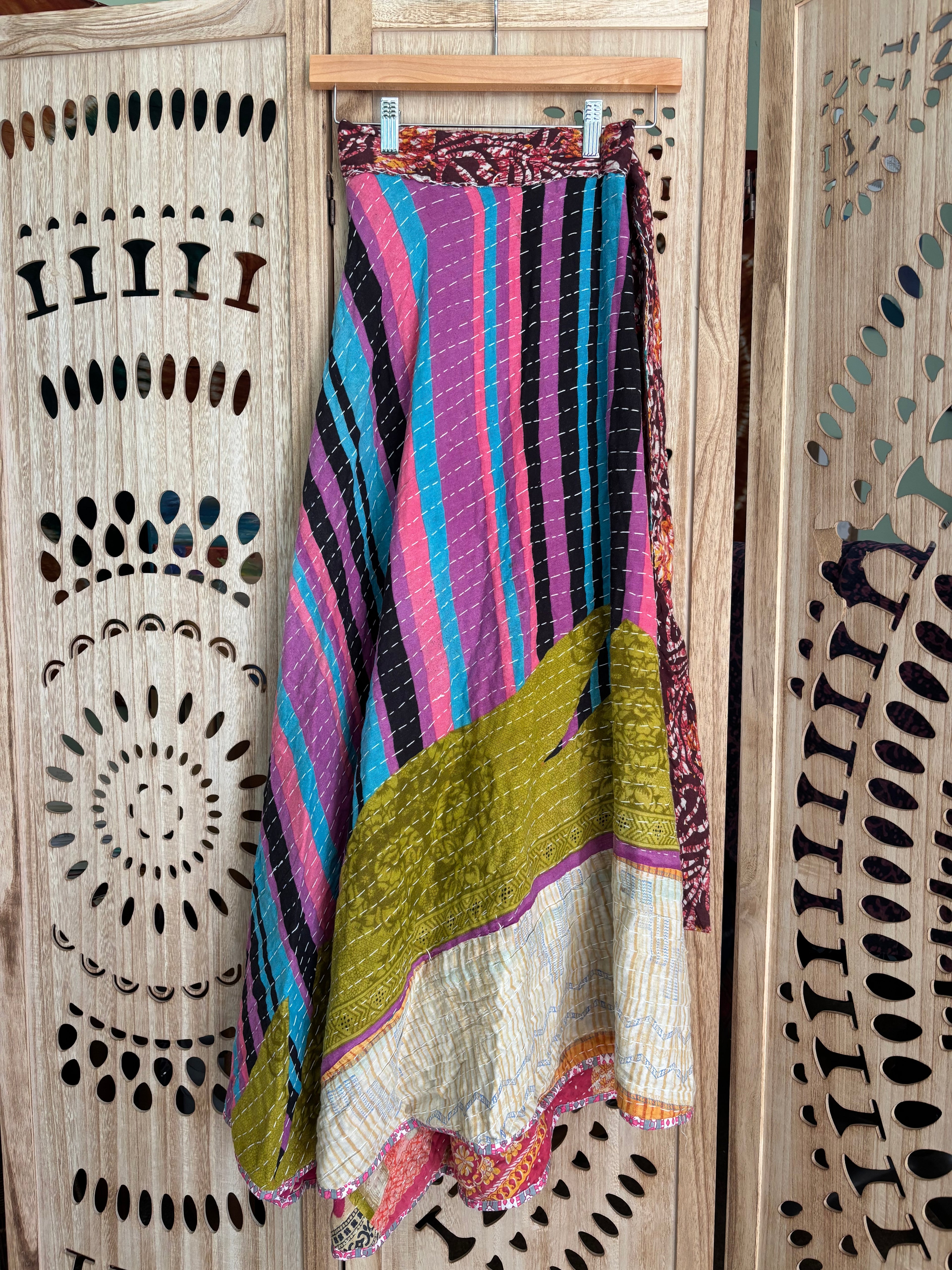 Kantha Wrap Skirt