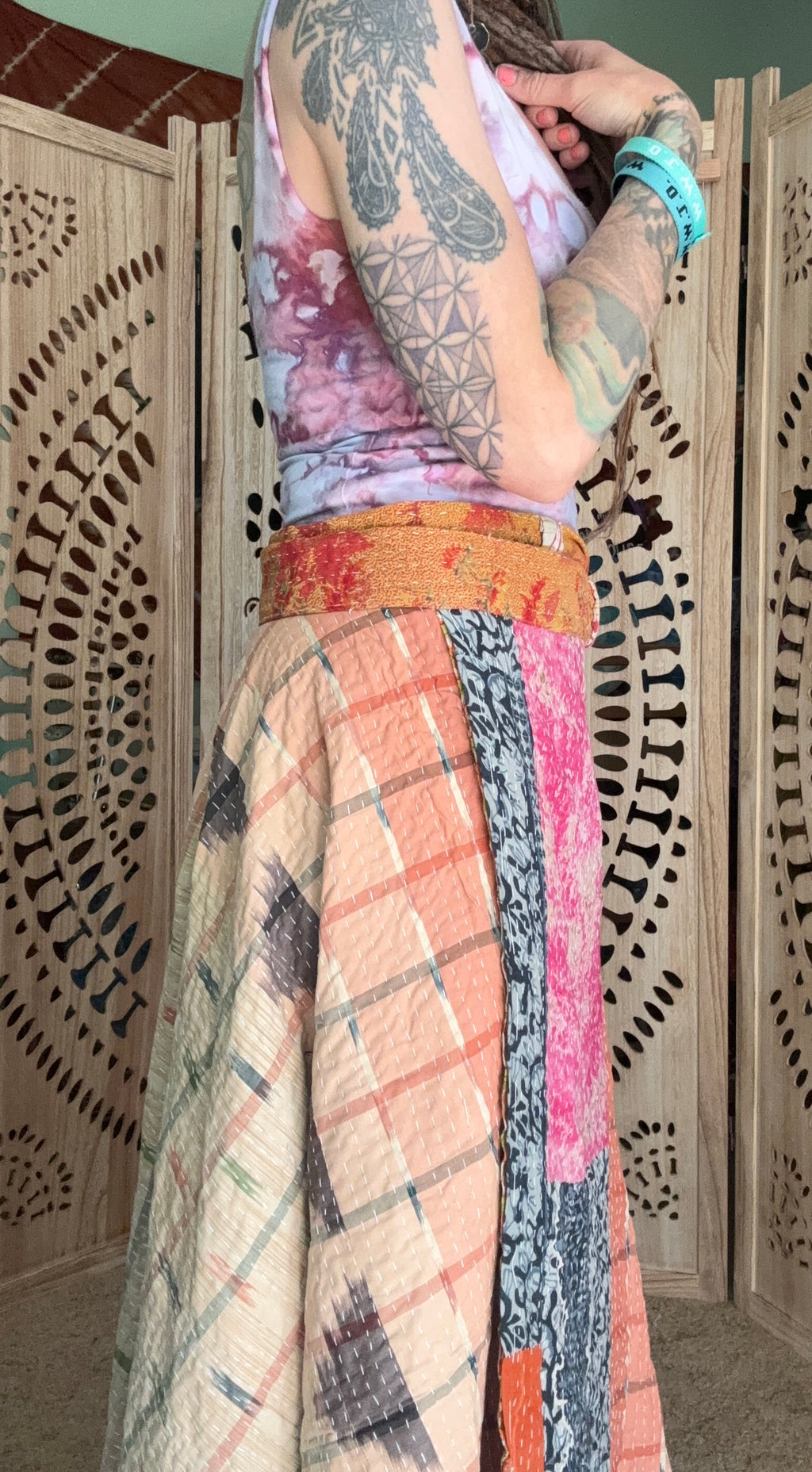 Kantha Wrap Skirt