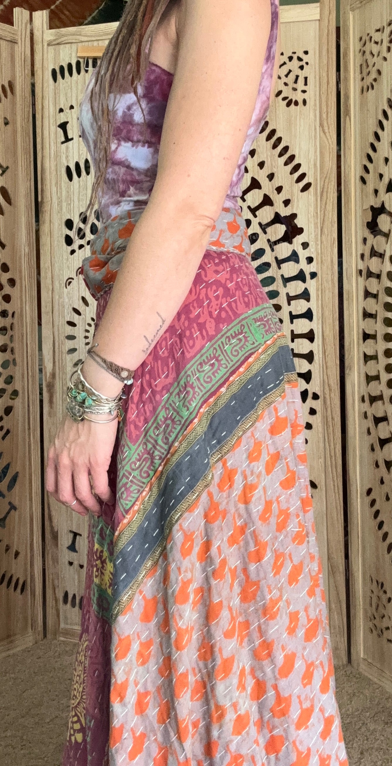 Kantha Wrap Skirt