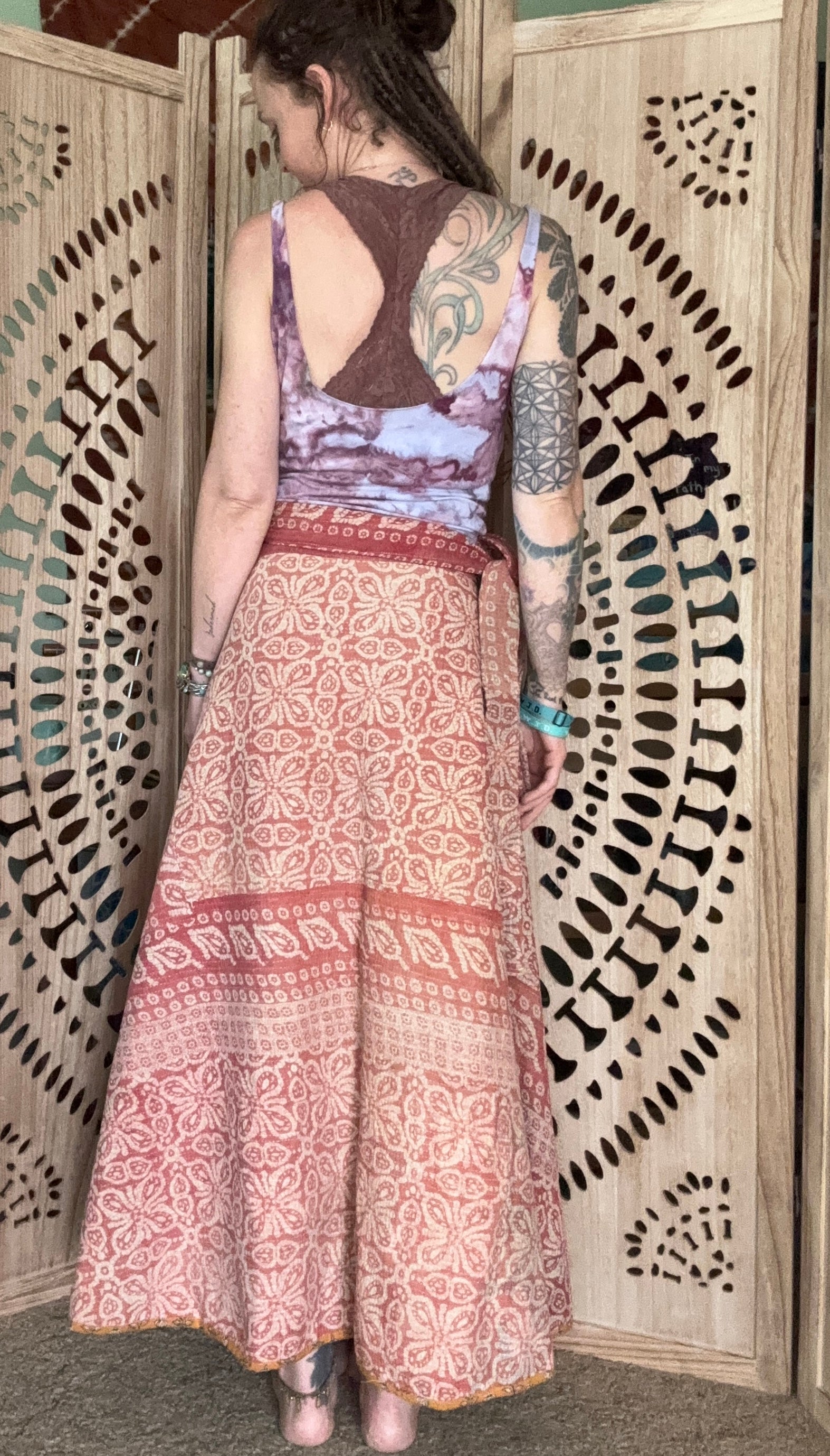 Kantha Wrap Skirt ~ Thick Fabric