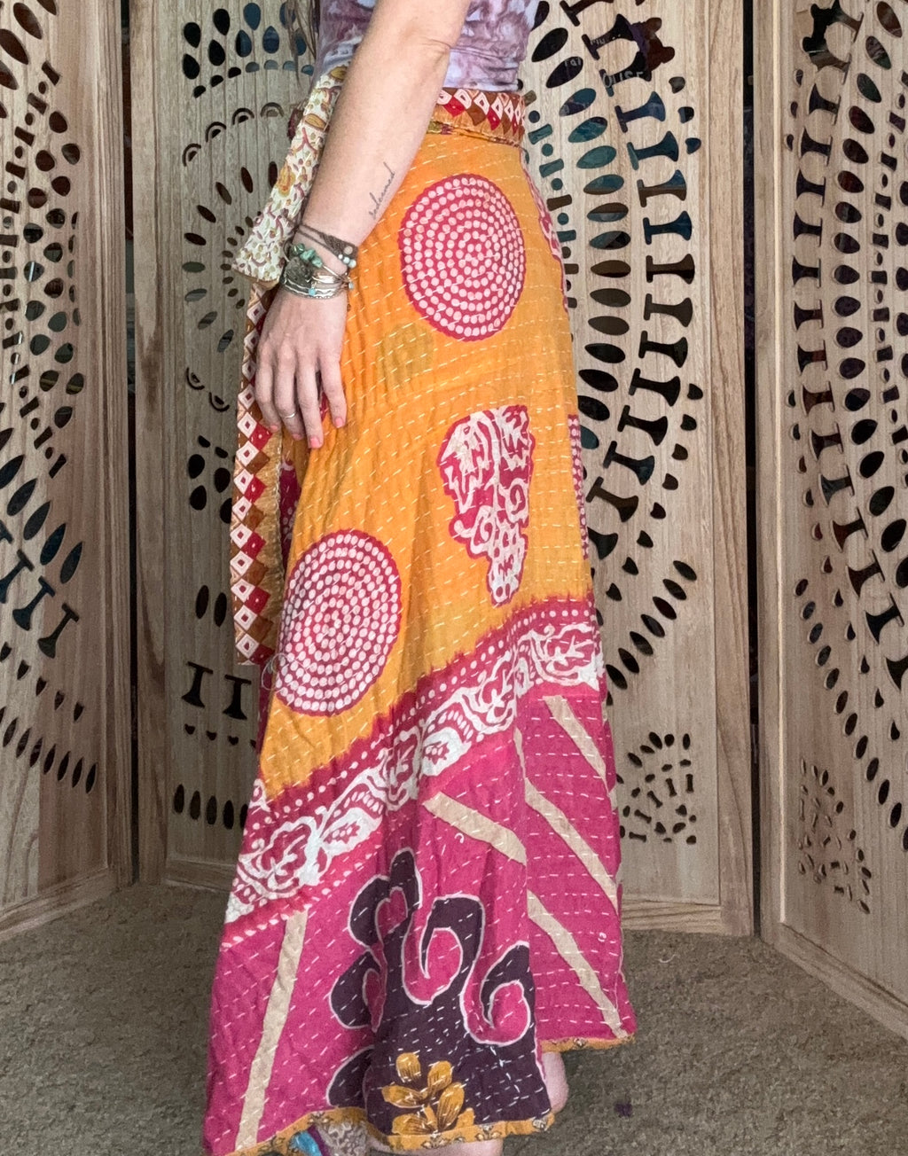 Kantha Wrap Skirt