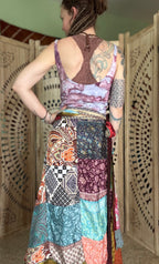 Silk Sari Patchwork Wrap Skirt