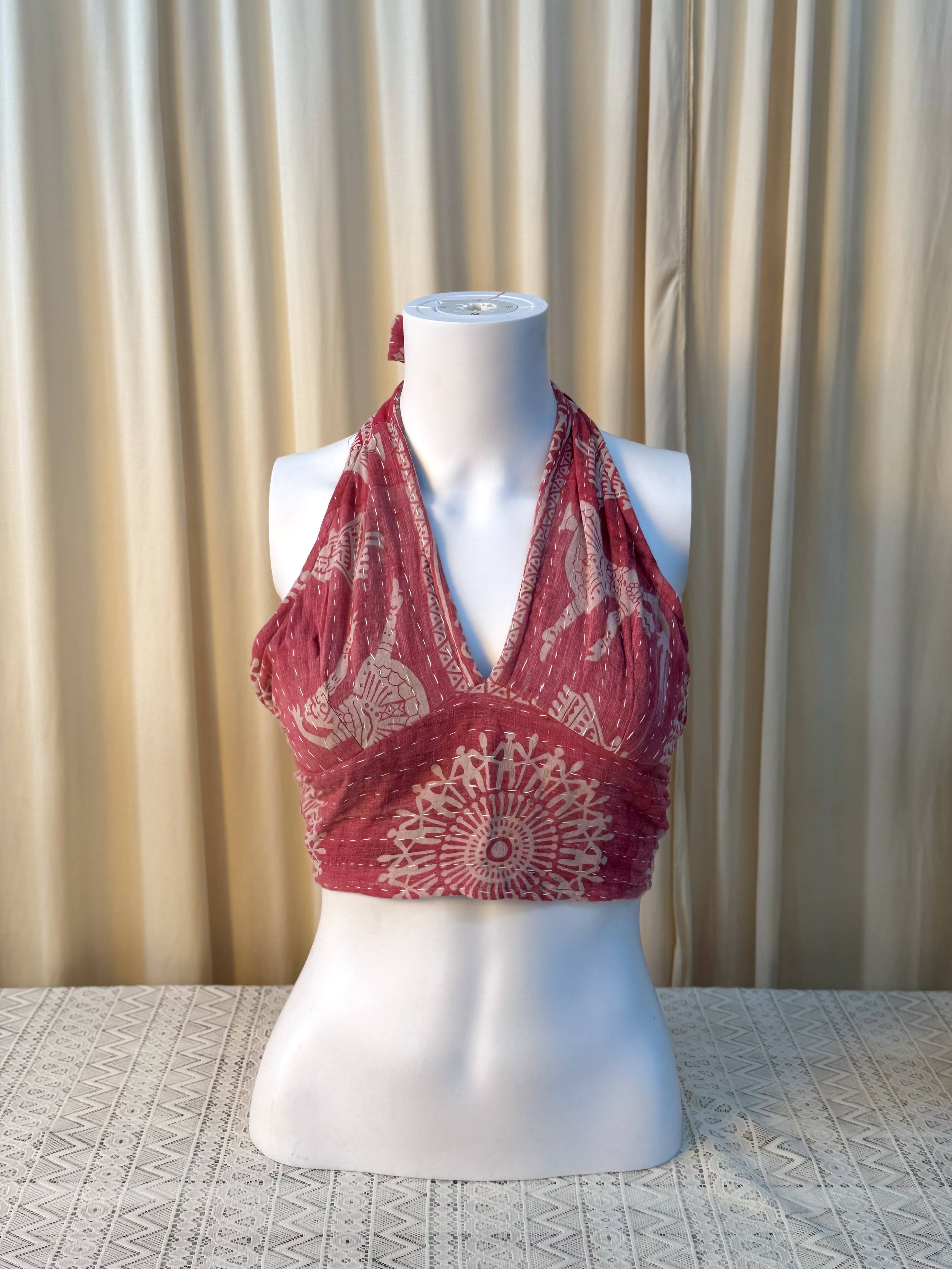 Kantha Summer Boho Halter Top