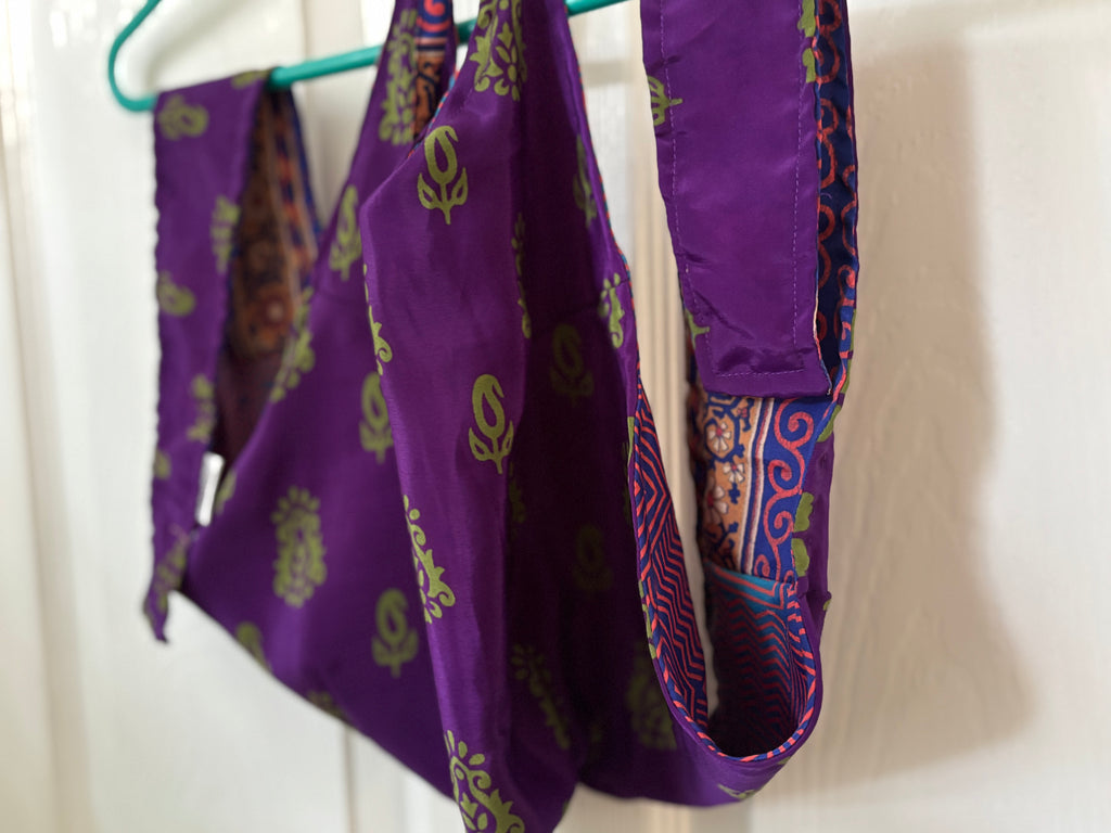 Sari Silk Double Sided Crop Top