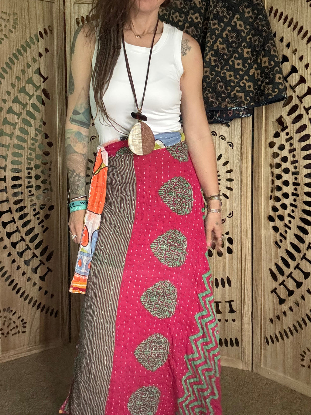 Kantha Wrap Skirt