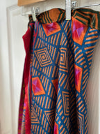 Worship Skirt | Bohemian Flowy Indian Silk Sari Wrap Skirt - Double Layer , Reversible | Free Flow Dancing Skirt