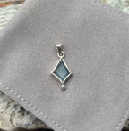 Blue Tourmaline Solid Sterling 925 Silver Necklace