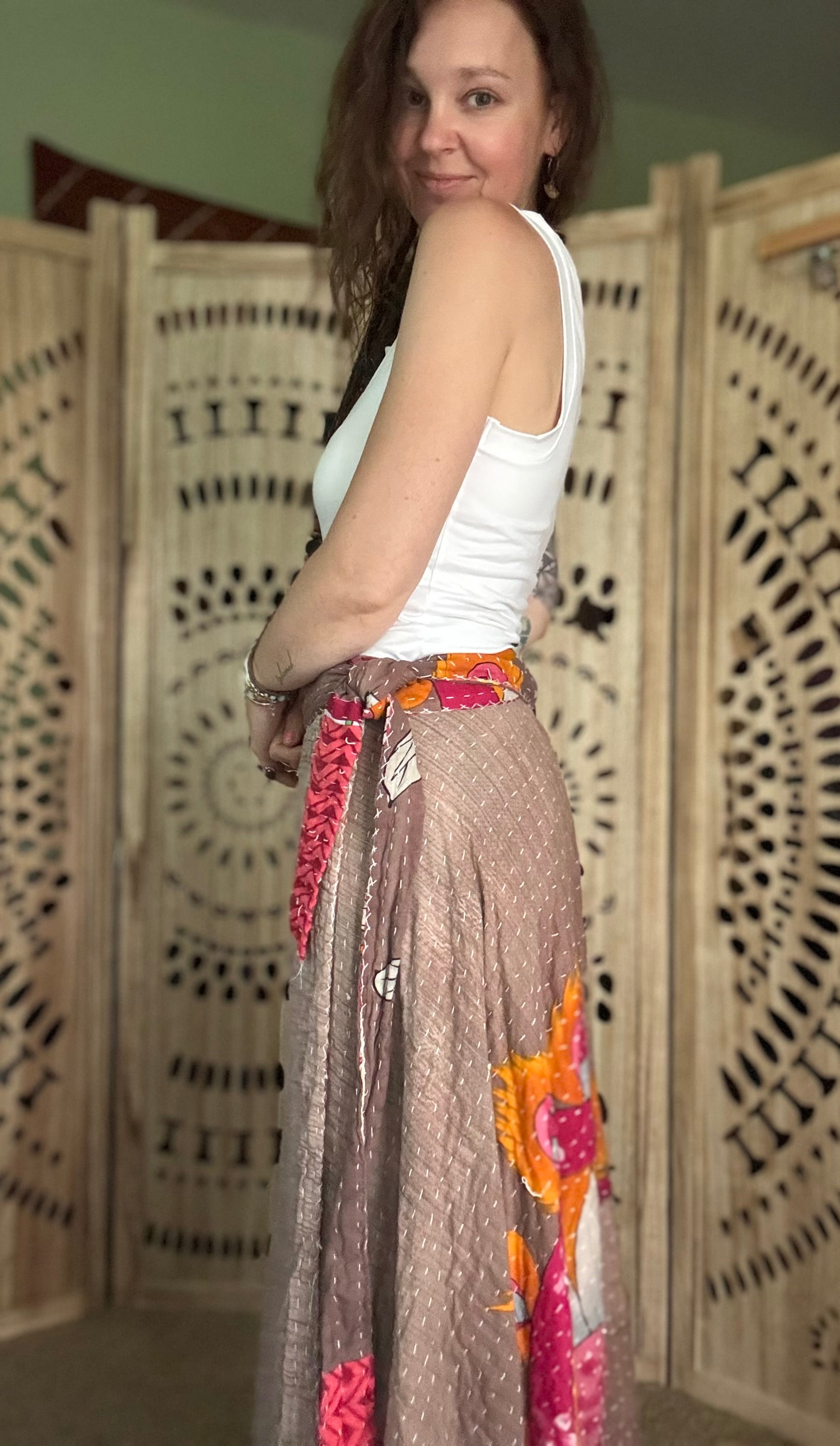 Kantha Wrap Skirt