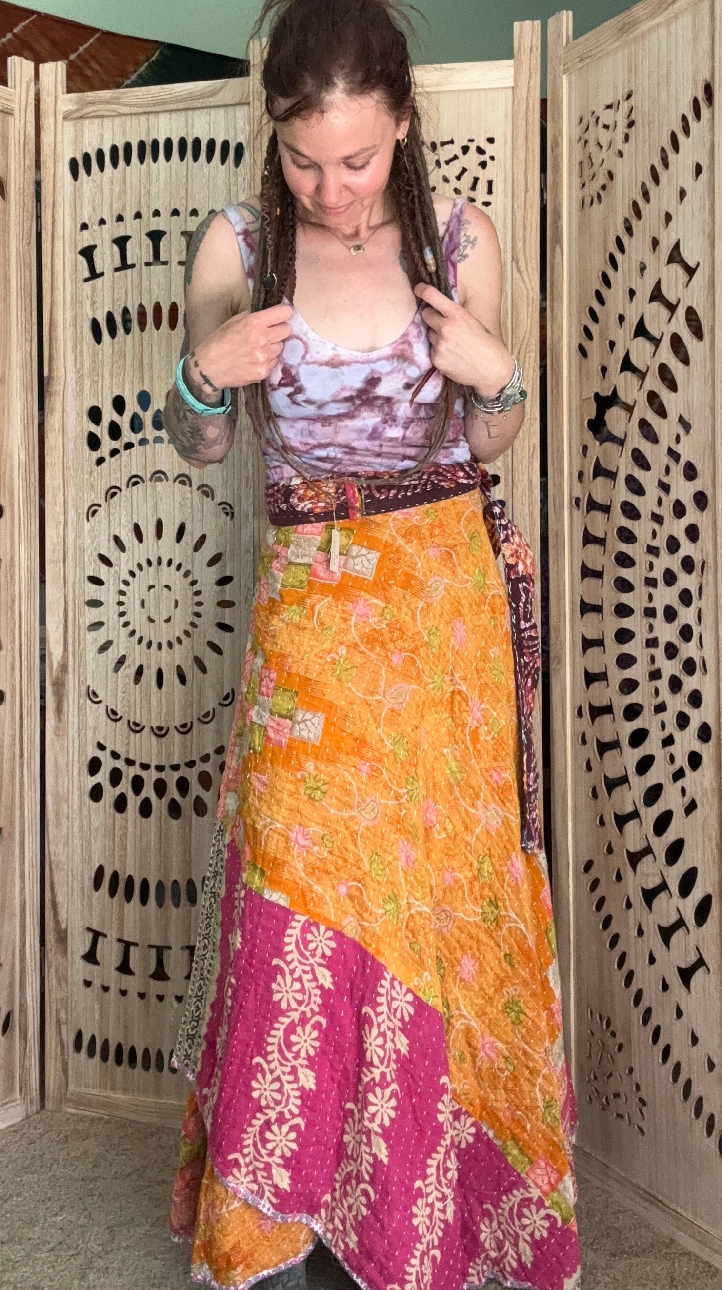 Kantha Wrap Skirt