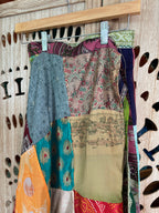 Patchwork Silk Sari Wrap Skirt