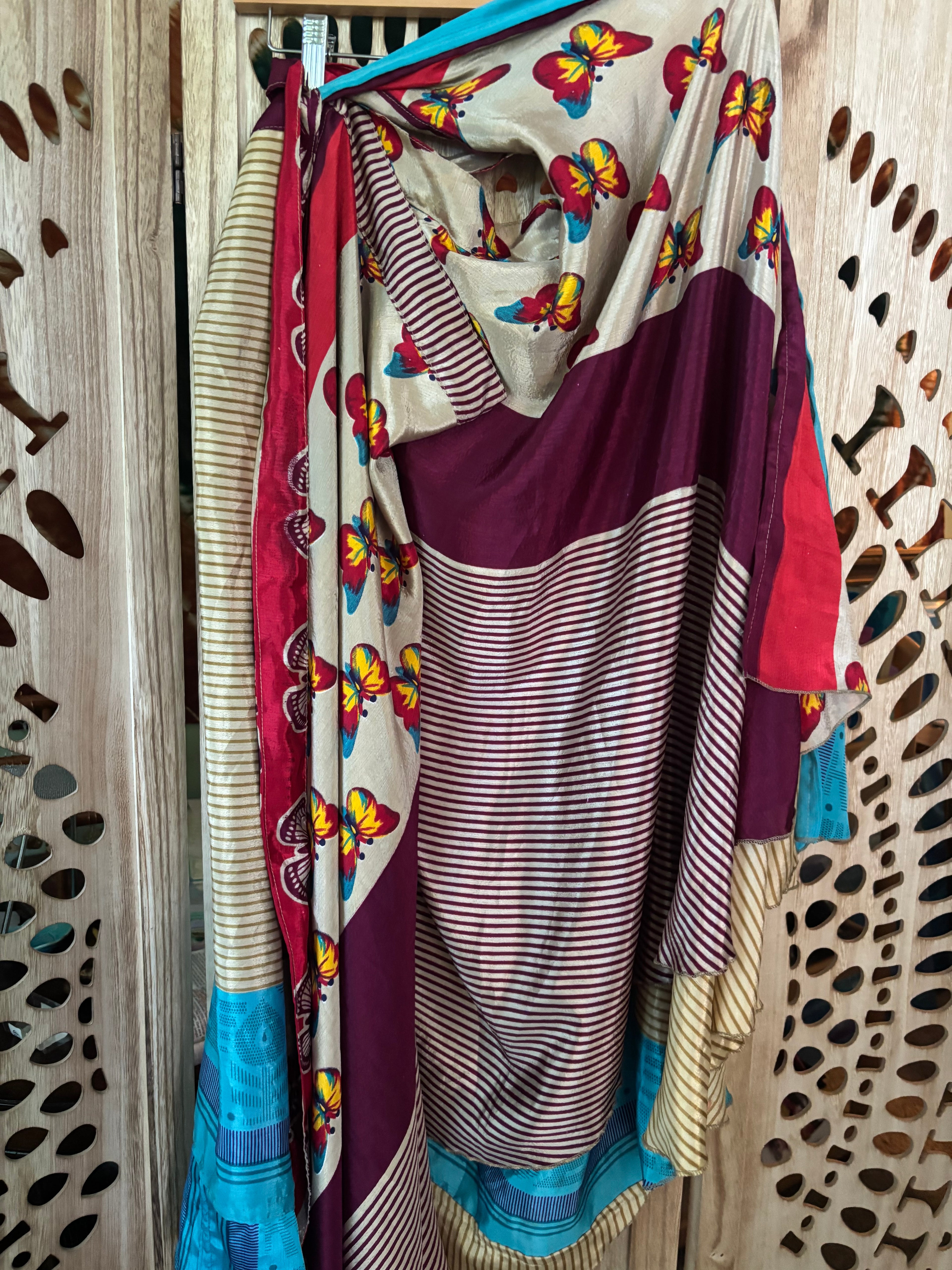 Sari Silk Wrap Skirt