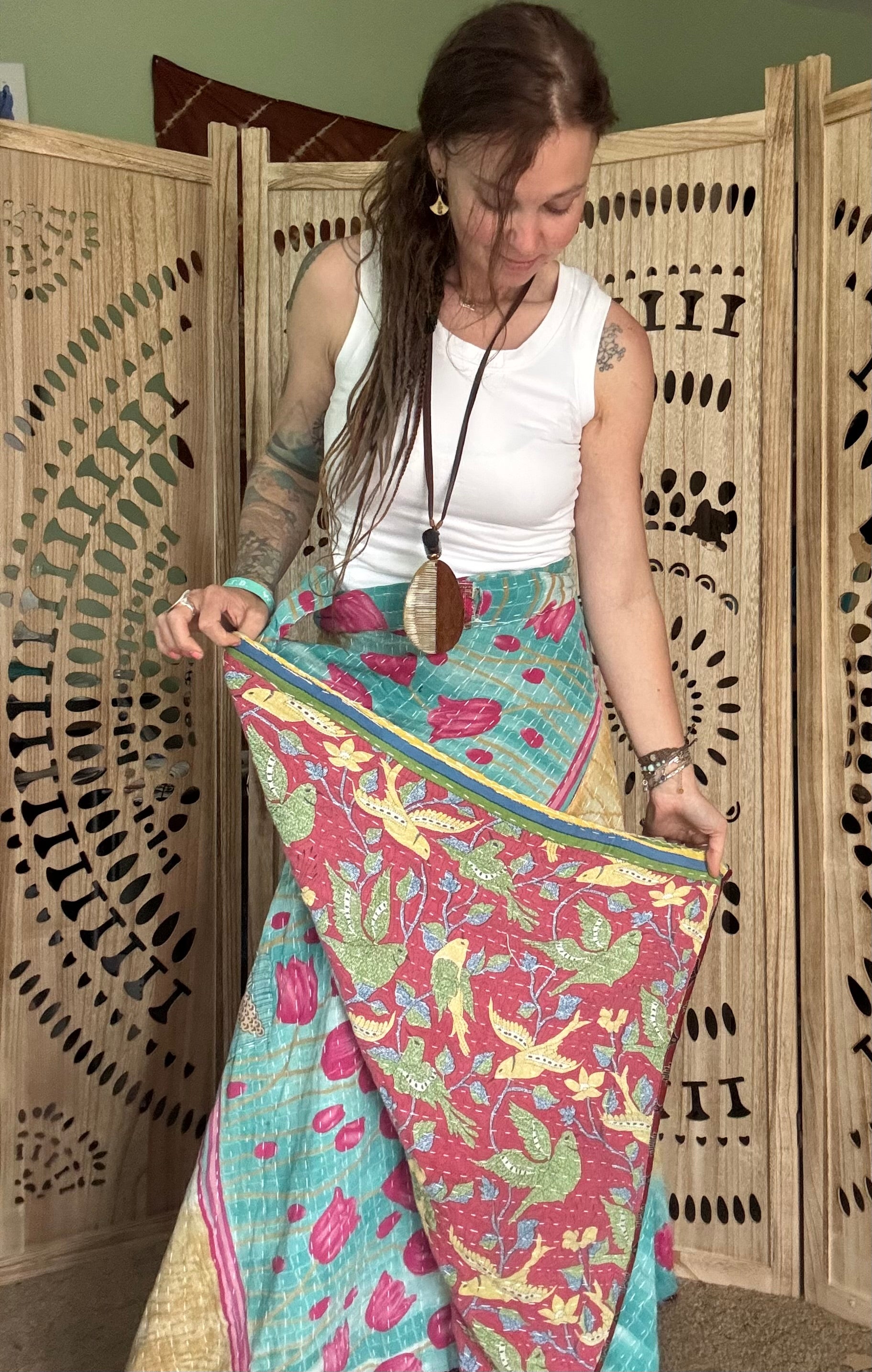 Kantha Wrap Skirt