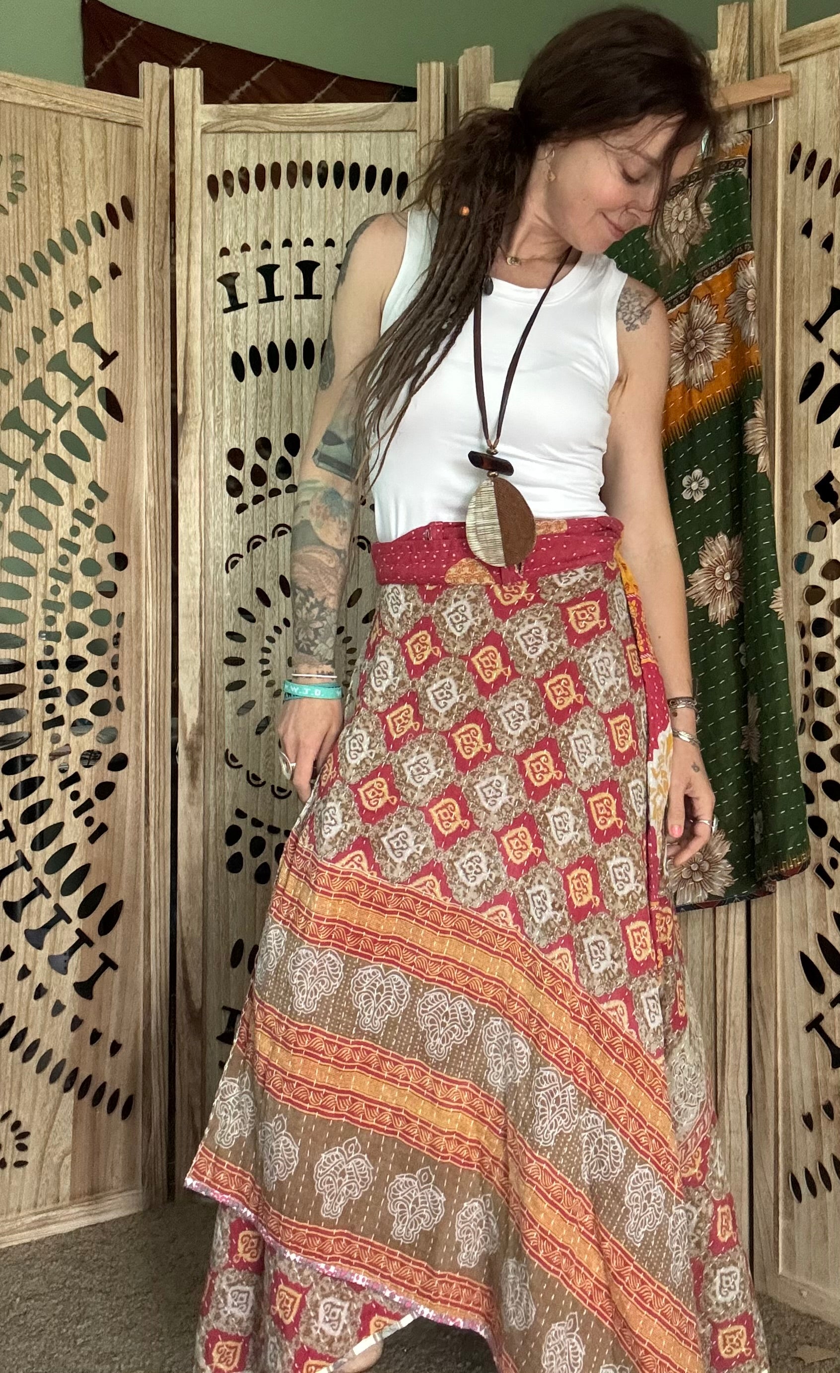 Kantha Wrap Skirt