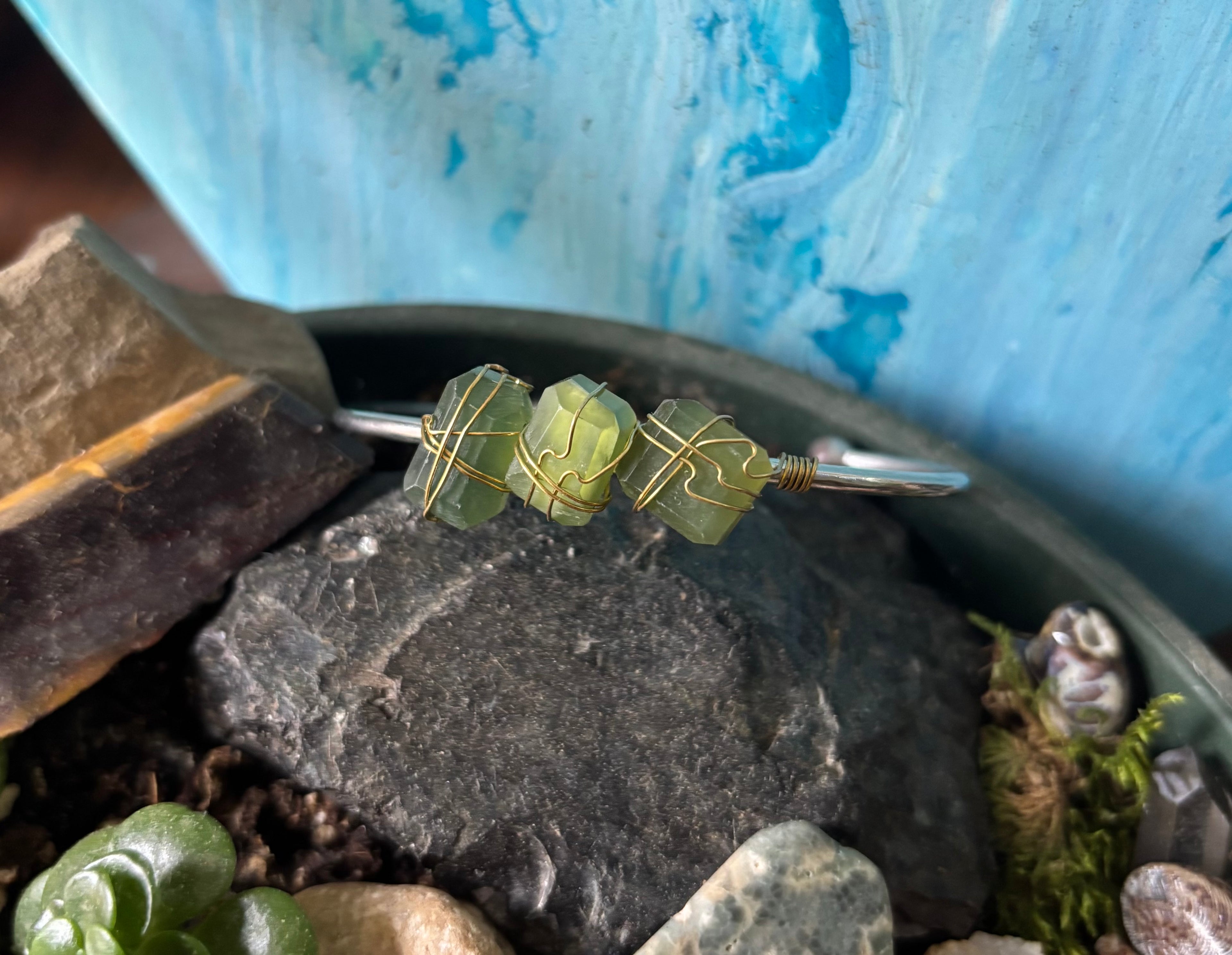 Mossy Peridot Cuff
