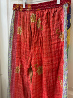 Handmade 100% Cotton Kantha Quilted Reversible Wide Leg Pants