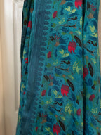 Bohemian Indian Silk Sari Wrap Skirt - Double Layer , Reversible | Free Flow Dancing Skirt