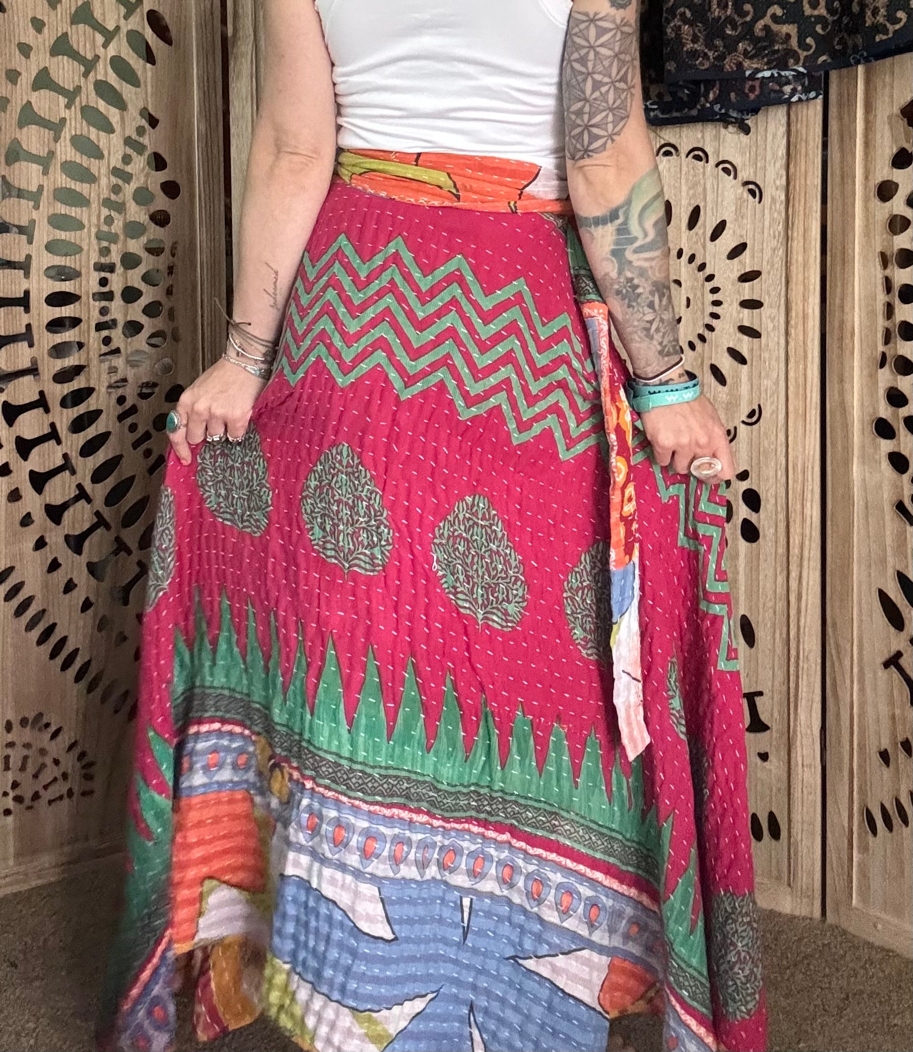Kantha Wrap Skirt