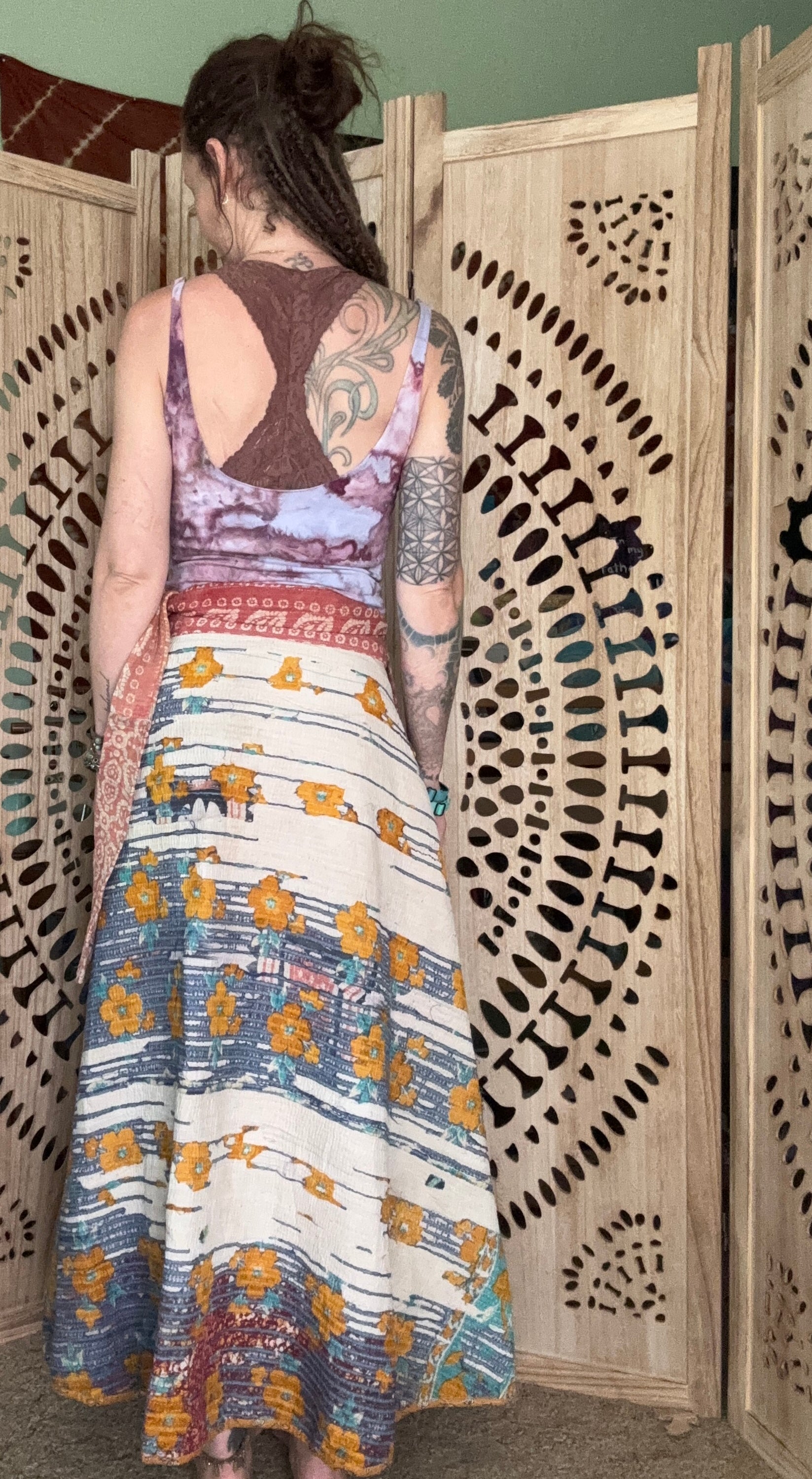 Kantha Wrap Skirt ~ Thick Fabric