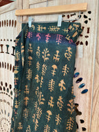 Indigo Kantha Wrap Skirt - Tribal Print
