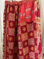 Handmade 100% Cotton Kantha Quilted Reversible Wide Leg Pants