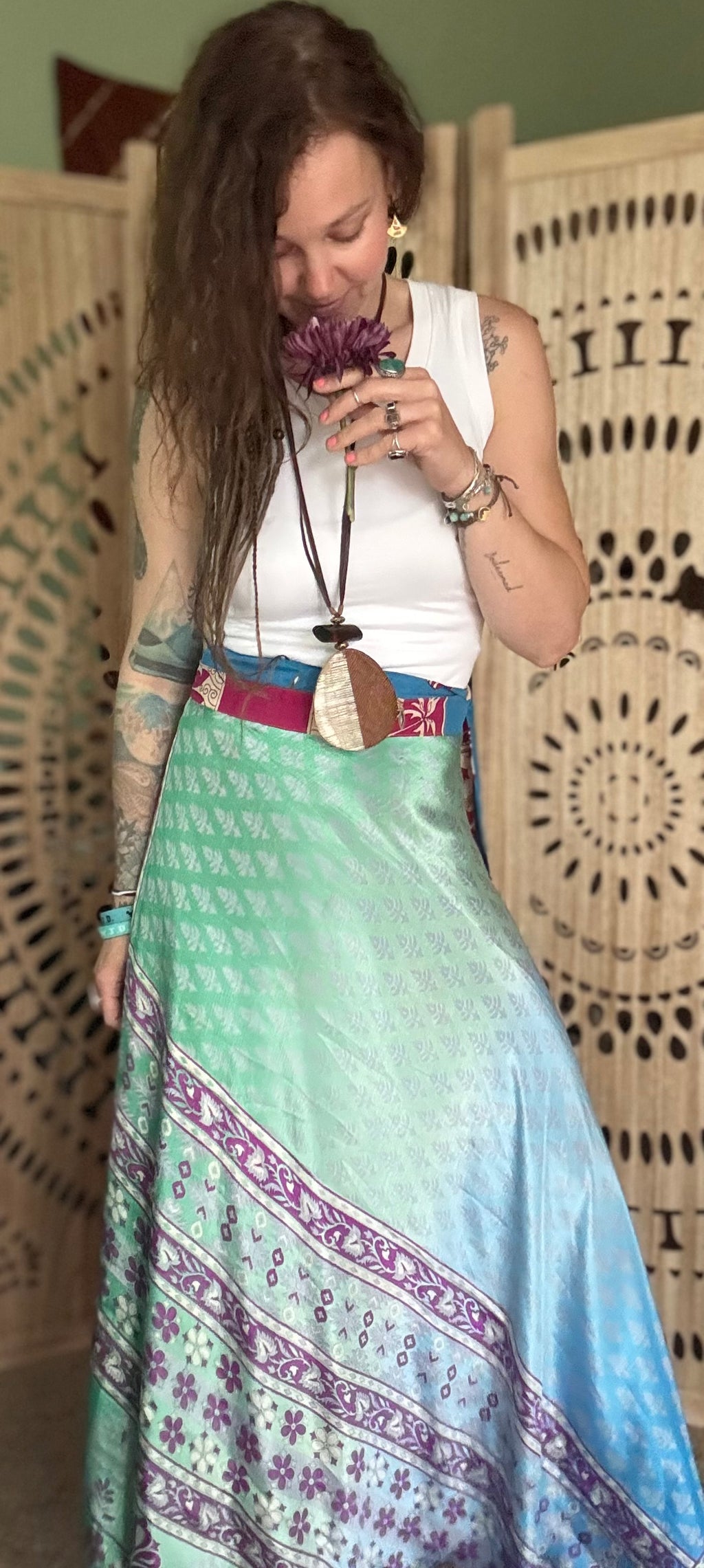 Sari Silk Wrap Skirt