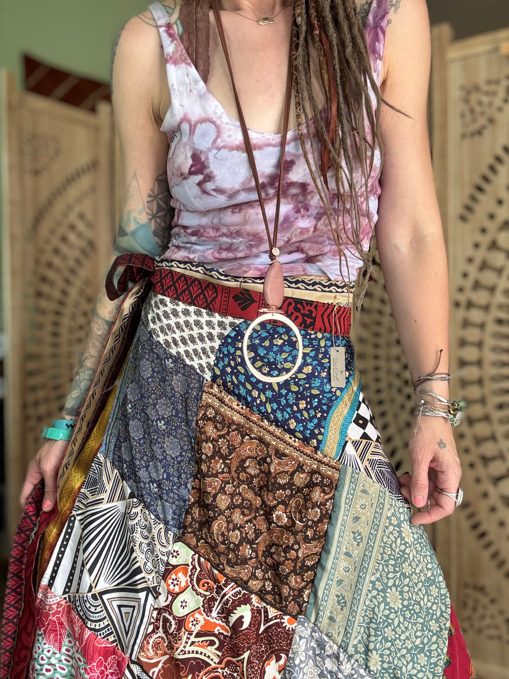 Silk Sari Patchwork Wrap Skirt