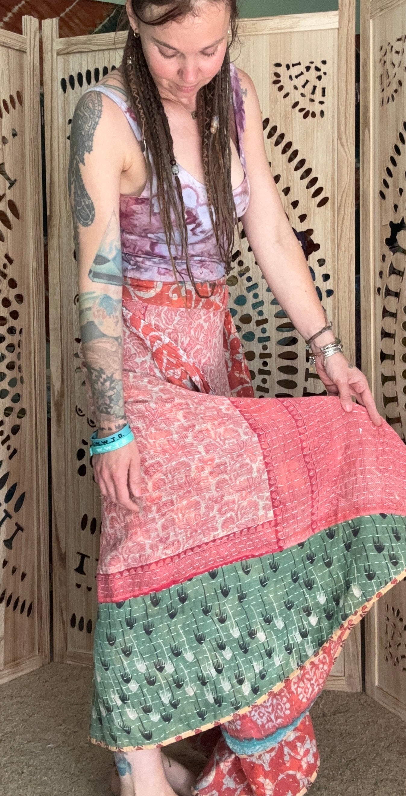Kantha Wrap Skirt
