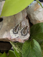 Bohemian Tribal Antique Silver on Brass Earrings