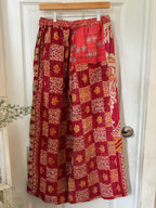 Handmade 100% Cotton Kantha Quilted Reversible Wide Leg Pants
