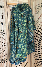 Indigo Kantha Wrap Skirt - Tribal Print