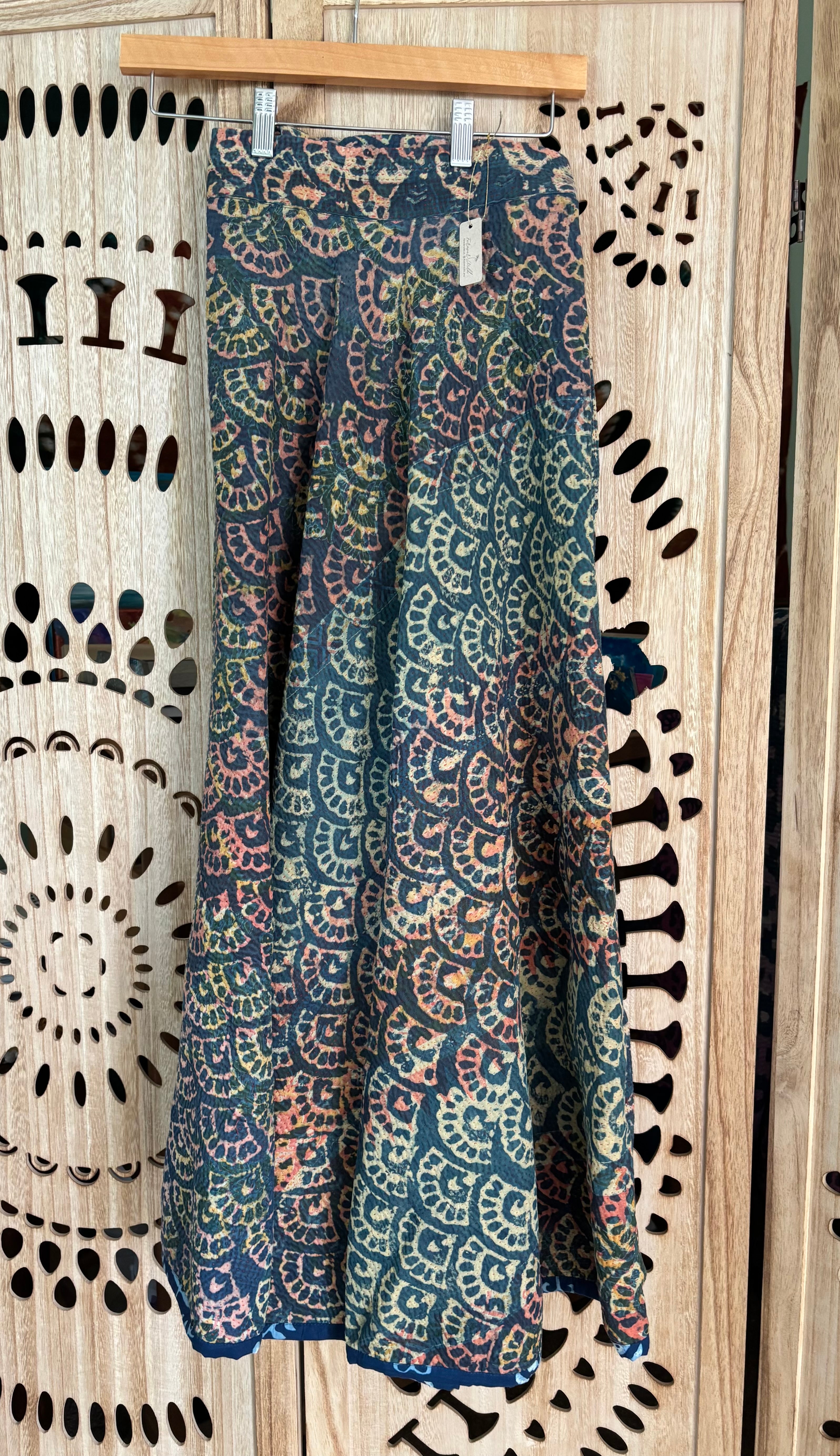 Indigo Kantha Wrap Skirt