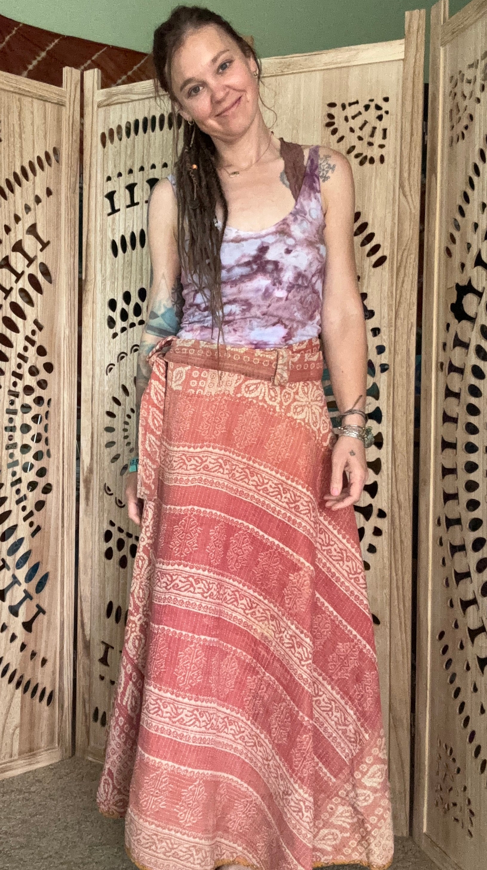 Kantha Wrap Skirt ~ Thick Fabric