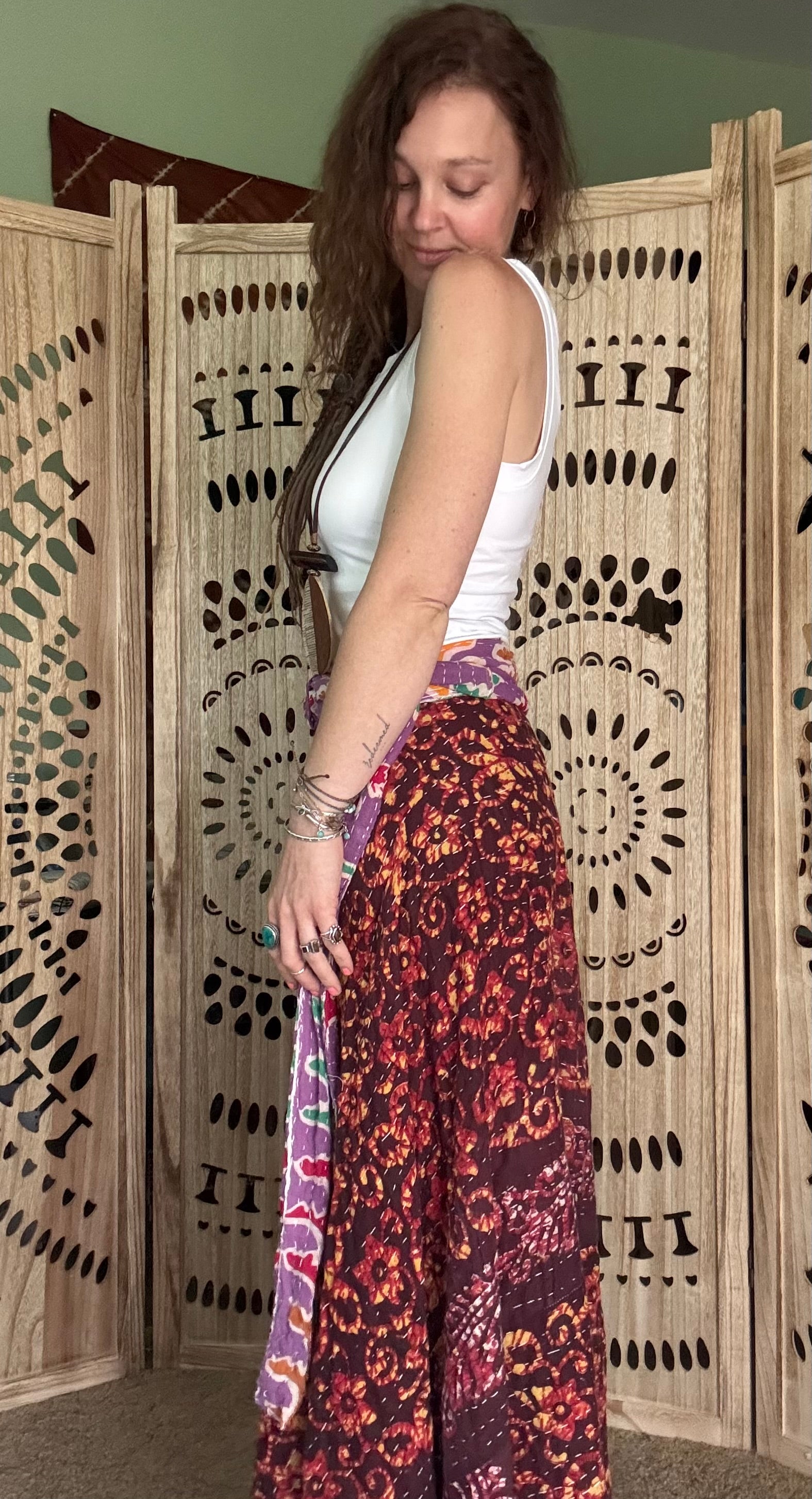 Kantha Wrap Skirt