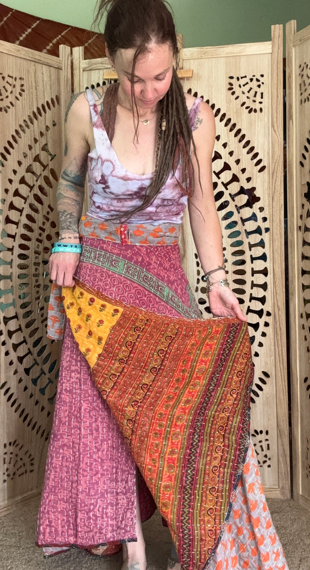 Kantha Wrap Skirt