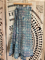 Indigo Kantha Wrap Skirt - Tribal Print
