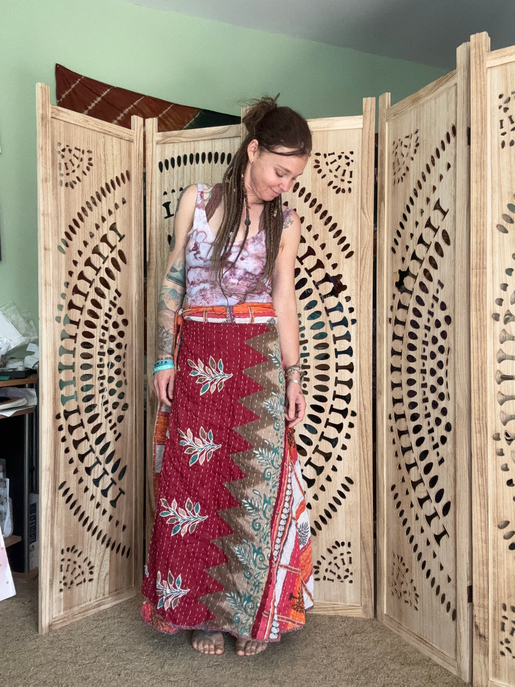Kantha Wrap Skirt