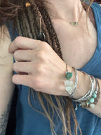 Quartz + Turquoise Cuff